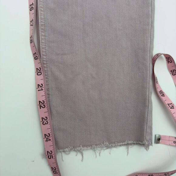 J. Jill High-Rise Straight Leg Crop Lavender Denim 10R Raw Hemmed Stretch Casual - Picture 14 of 14